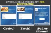 Using iPad apps for Restaurant Surveys