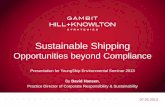 Sustainable Shipping. Opportunities beyond compliance