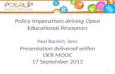 Policy imperatives driving open educational resources (in universities in the EU)