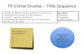 Tv crime titles & storyboarding