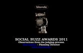 2011 Social Buzz Awards - Observations From The Judging Process