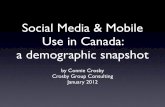 Social Media and Mobile Use in Canada: a demographic snapshot - January 2012