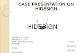 Presentation on hide sign