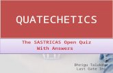 Answers of Quatechetics- the NITS Mirza open Quiz 2014,