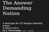 IIT Kanpur quiz by Ramanand