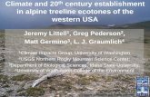 Climate and 20th century establishment in alpine treeline ecotones of the western USA [Jeremy Littell]