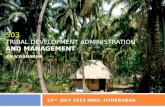 Tribal development management  lecture  by Dr. V.P.Sharma , NIRD, 2013