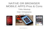 Mobile Apps Native or Browser Pros & Cons