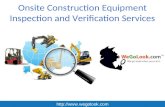 Onsite Construction Equipment Inspection and Verification Services from WeGolook.com