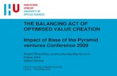 BOP conference presentation paper "The balancing act of optimised value creation