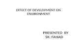 Effect of development on environment