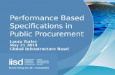 IISD Performance Based Specifications in Public Procurement by Laura Turley at GIB Summit