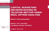 Capital Budgeting decision-making in telecom sector using real option analysis