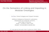 On the Semantics of Linking and Importing in Modular Ontologies