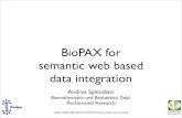 BioPAX for semantic web based data integration