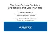The low carbon society   challenges and opportunities