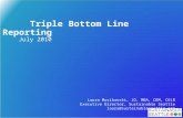Triple Bottom Line Reporting workshop slides, Laura Musikanski, July 2010