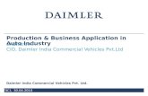 Production In Auto Industry --- Chandran, CIO, Daimler