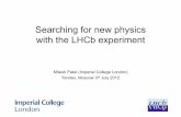 Mitesh Patel "Searching for new physics with the LHCb experiment"