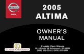 2005 ALTIMA OWNER'S MANUAL