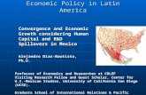 Professor Alejandro Diaz-Bautista Economic Policy Convergence Mexico