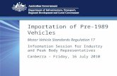 Importation of Pre-1989 Vehicles