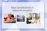 Basic Classroom Acoustics