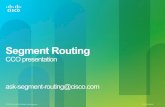 Segment Routing: Network Enablement for Application