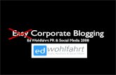 (Easy) Corporate Blogging