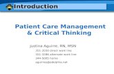 Patient Care Management and Critical Thinking