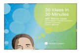 30 Social Media Ideas in 30 Minutes [ Ragan Social Media Summit - June 11, 2010 ]