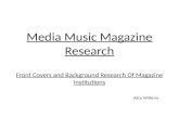 Media music magazine research-Alice