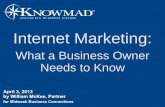 Internet Marketing: What a Business Owner Needs to Know