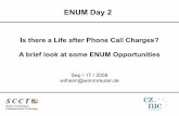 Is there a Life after Phone Call Charges? A brief look at some ENUM Opportunities