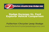 Dodge Durango Vs. Ford Explorer Vehicle Comparison