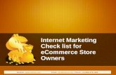 Internet Marketing Checklist for eCommerce Store Owners