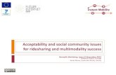 Instant Mobility at Nomadic Workshop : Acceptability and social community for ridesharing and multimodality