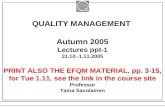 Quality Management - Lecture