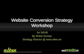 Website conversion workshop slides for ddve