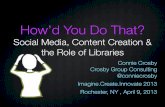How'd You Do That? Social Media, Content Creation & the Role of Libraries