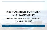 Responsible supplier management (part of the green supply chain series)