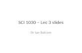 Sci 1030 – lec 3 slides