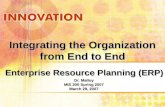 Enterprise Resource Planning (ERP) Dr. Malloy