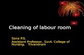 Cleaning of labour room