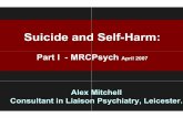 MRCPsych I - Suicide and Self Harm (April 2007)