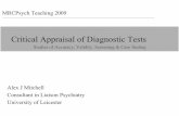 MRCPsych - How To Analyse Diagnostic Test Studies (May09)