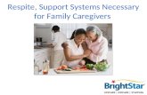 Respite, Support Systems Necessary for Family Caregivers