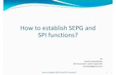 How to establish SEPG and SPI functions?