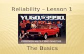 Reliability Training Lesson 1   Basics