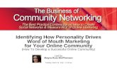 Online Community Fundamentals ... and Using Personality to Build Your Community